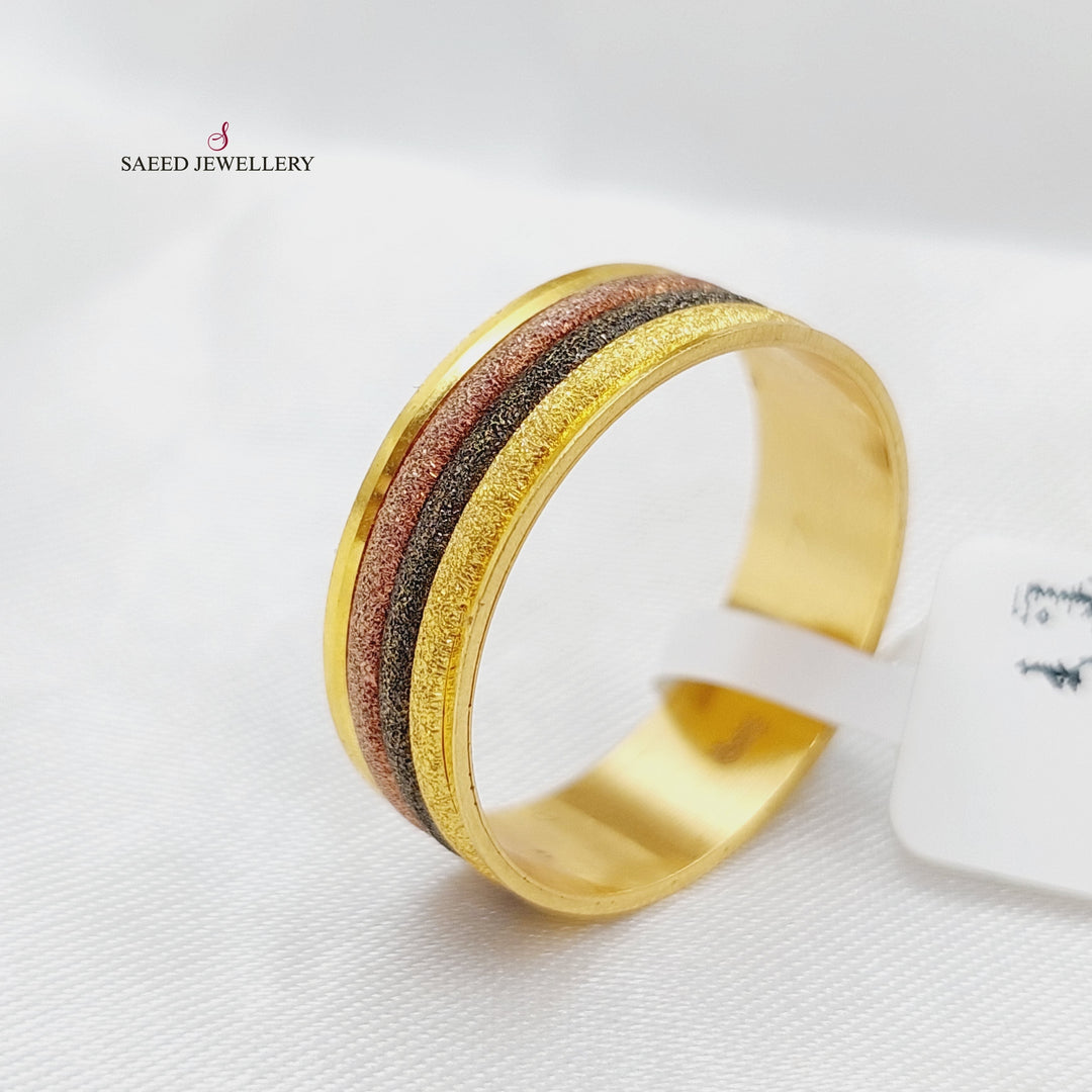 21K Colored Wedding Ring Made of 21K Yellow Gold by Saeed Jewelry-22879