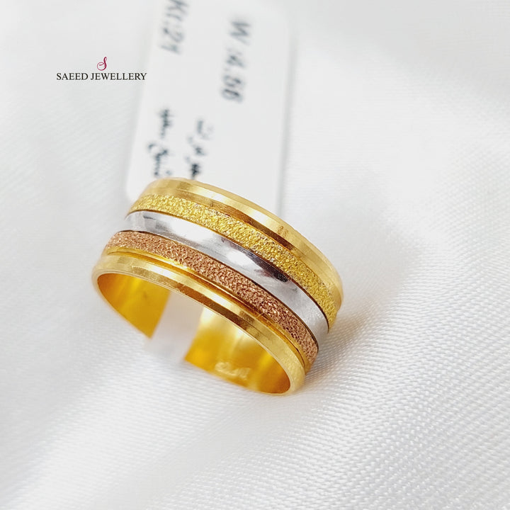 21K Colored Wedding Ring Made of 21K Yellow Gold by Saeed Jewelry-22884
