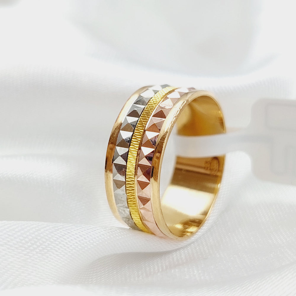 21K Colored Wedding Ring Made of 21K Yellow Gold by Saeed Jewelry-26353