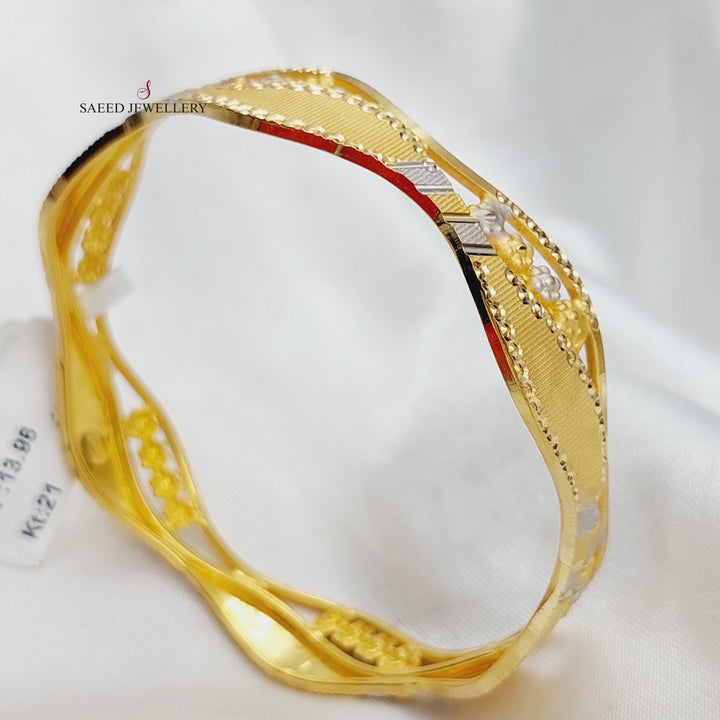 21K Gold Colorful Bangle by Saeed Jewelry - Image 6