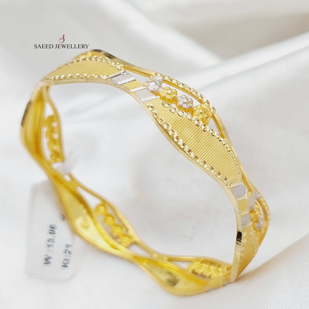 21K Gold Colorful Bangle by Saeed Jewelry - Image 5