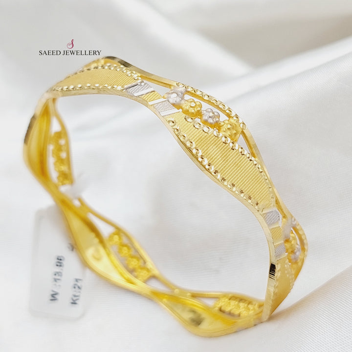 21K Gold Colorful Bangle by Saeed Jewelry - Image 7