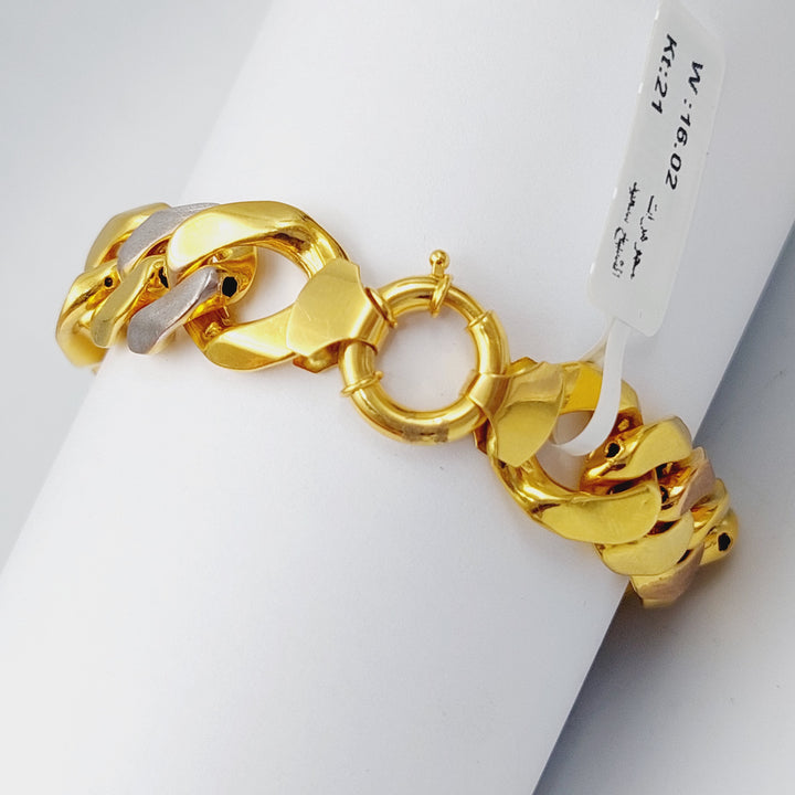 21K Gold Colorful Bracelet by Saeed Jewelry - Image 3