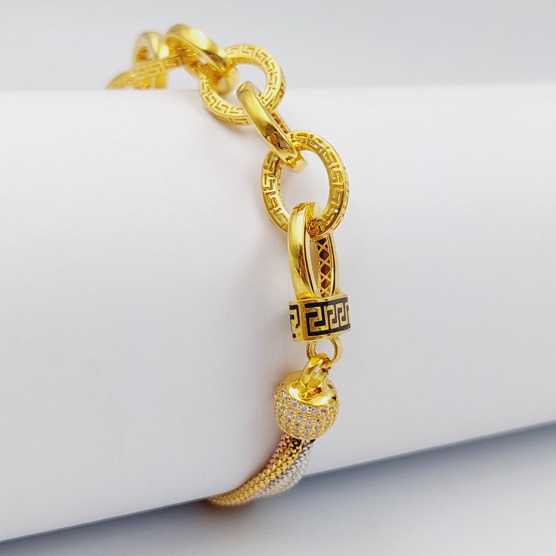 21K Gold Colorful Bracelet by Saeed Jewelry - Image 1