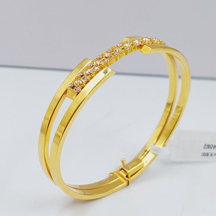 21K Gold Colorful Fancy Bracelet by Saeed Jewelry - Image 3