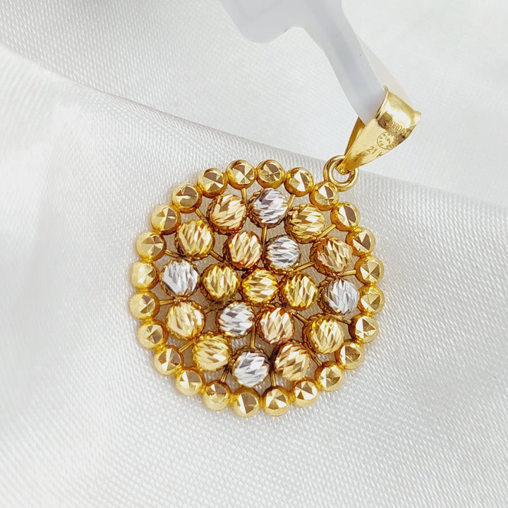 21K Gold Colorful Fancy Pendant by Saeed Jewelry - Image 1