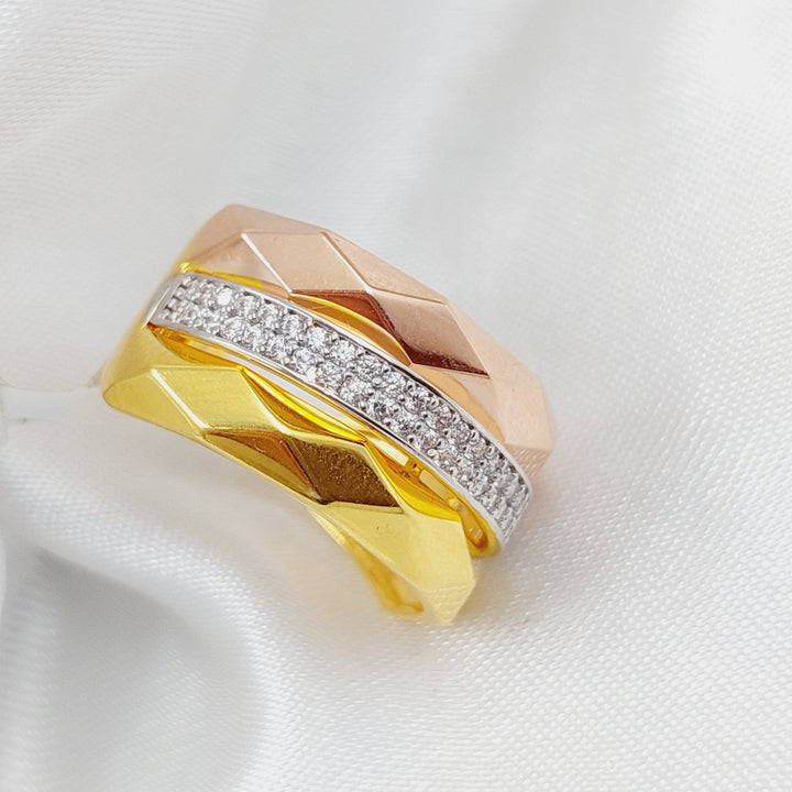 21K Gold Colorful Fancy Ring by Saeed Jewelry - Image 6