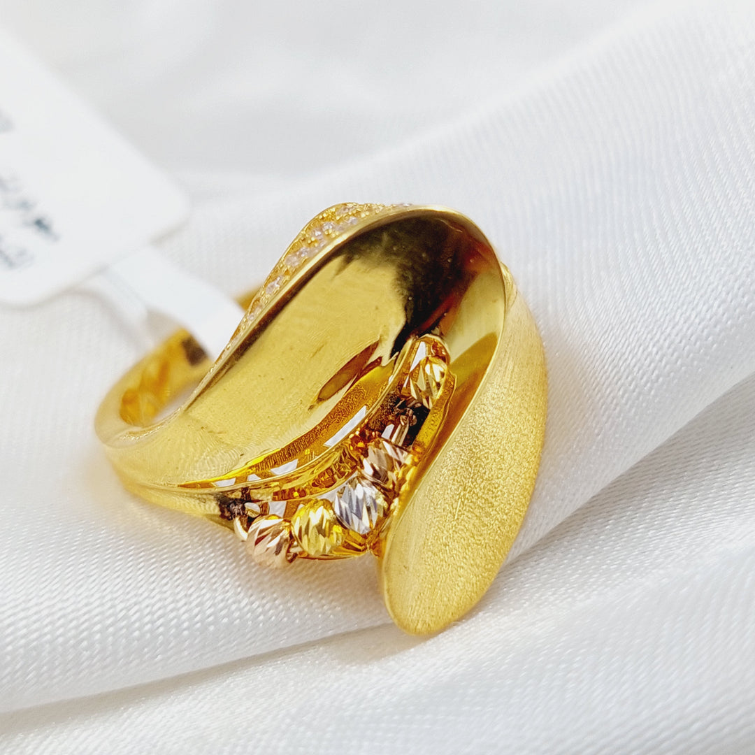 21K Gold Colorful Fancy Ring by Saeed Jewelry - Image 3