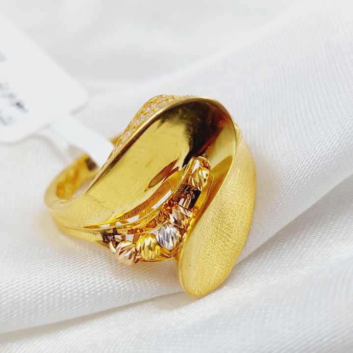 21K Gold Colorful Fancy Ring by Saeed Jewelry - Image 7