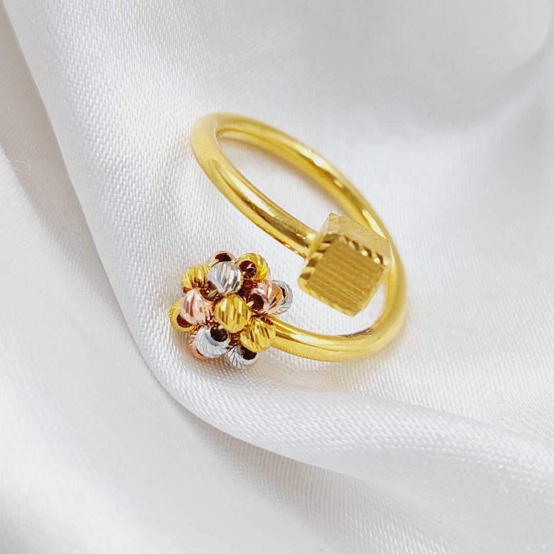 21K Gold Colorful Turkish Ring by Saeed Jewelry - Image 5