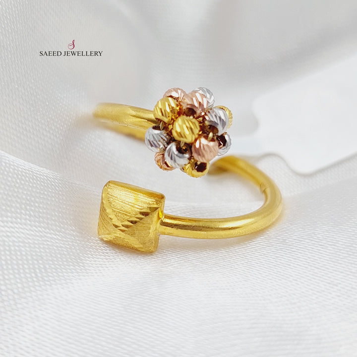 21K Gold Colorful Turkish Ring by Saeed Jewelry - Image 3