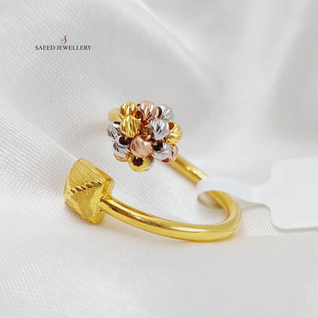 21K Colorful Turkish Ring Made of 21K Yellow Gold by Saeed Jewelry-25876