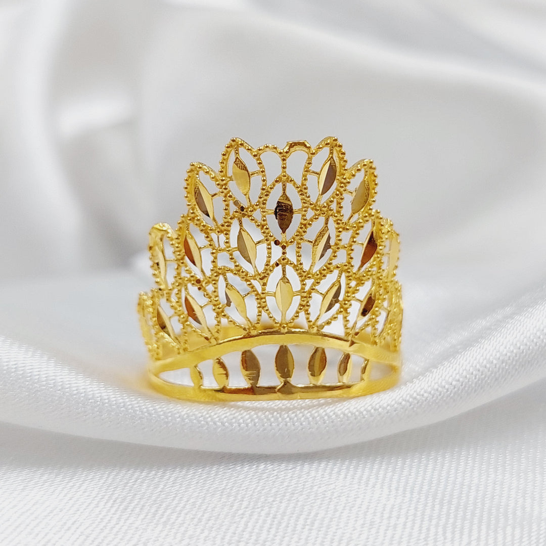 21K Gold Crown Ring by Saeed Jewelry - Image 7