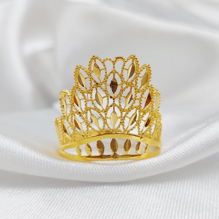 21K Gold Crown Ring by Saeed Jewelry - Image 7