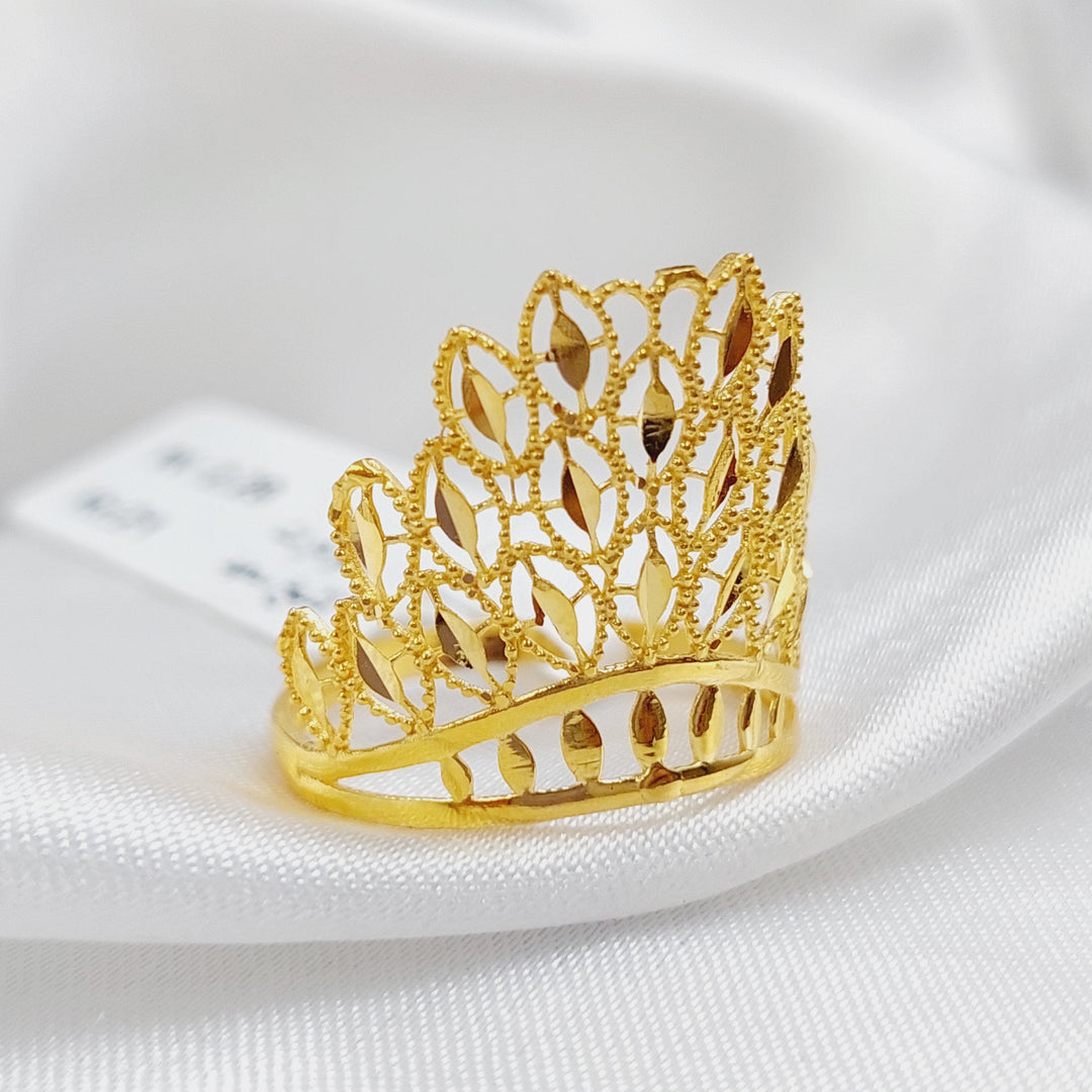 21K Gold Crown Ring by Saeed Jewelry - Image 4