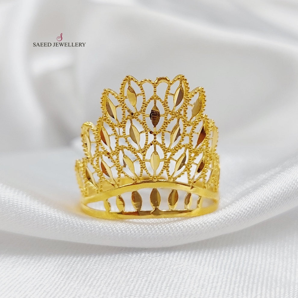 21K Gold Crown Ring by Saeed Jewelry - Image 10