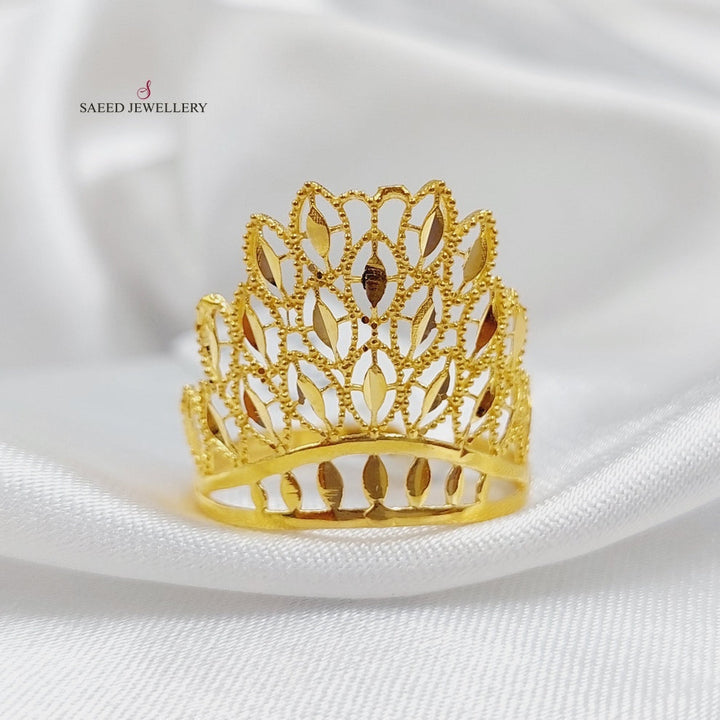 21K Gold Crown Ring by Saeed Jewelry - Image 4