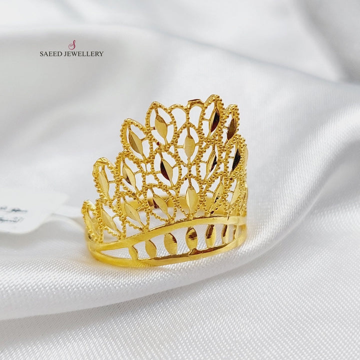 21K Gold Crown Ring by Saeed Jewelry - Image 5