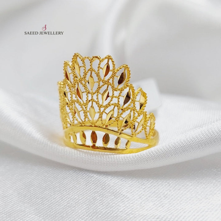 21K Gold Crown Ring by Saeed Jewelry - Image 8