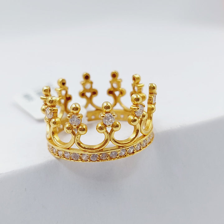 21K Gold Crown Wedding Ring by Saeed Jewelry - Image 16