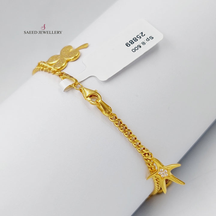 21K Gold Danadish Bracelet by Saeed Jewelry - Image 3