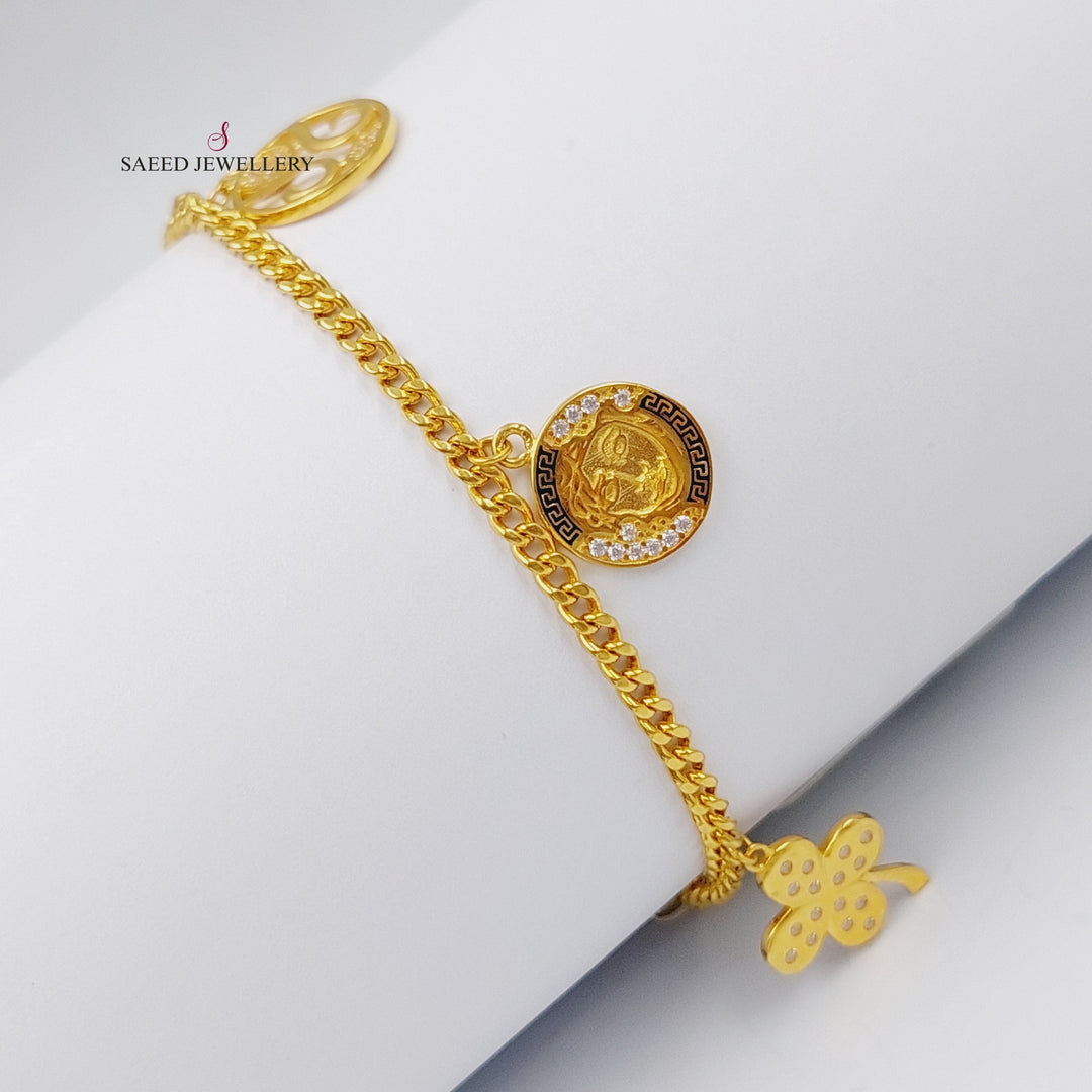 21K Gold Danadish Bracelet by Saeed Jewelry - Image 1