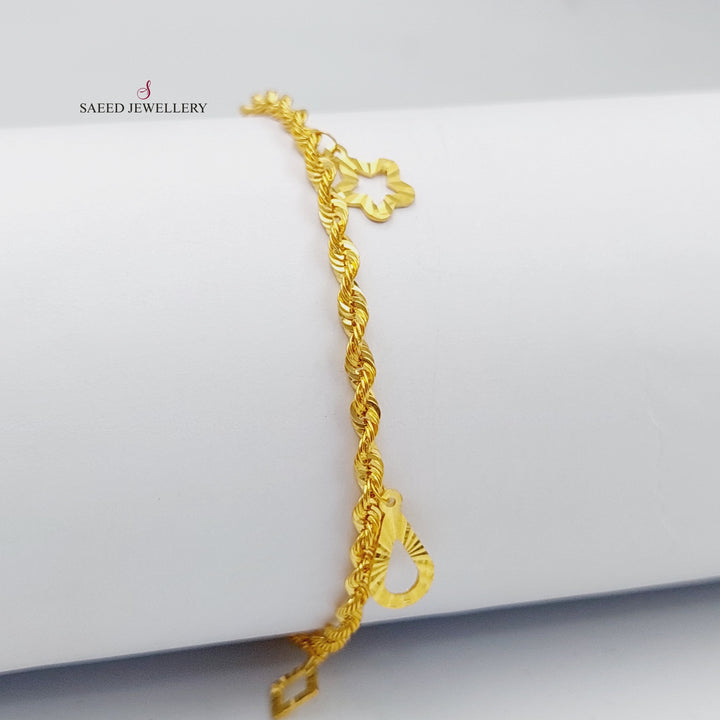 21K Gold Danadish Bracelet by Saeed Jewelry - Image 6