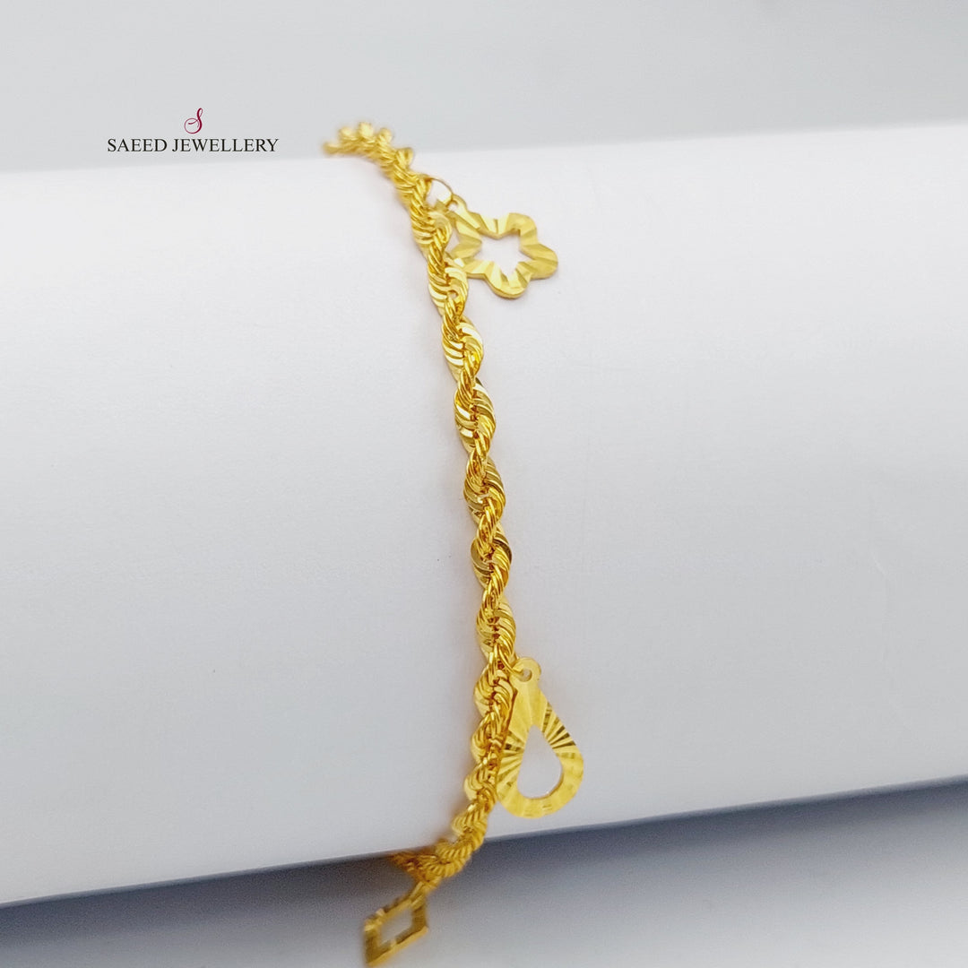 21K Gold Danadish Bracelet by Saeed Jewelry - Image 4