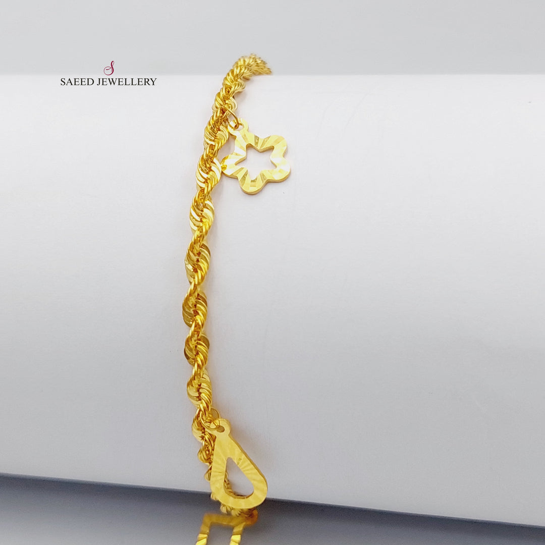 21K Gold Danadish Bracelet by Saeed Jewelry - Image 1