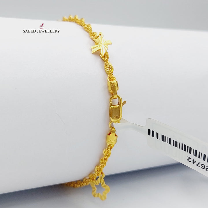 21K Gold Danadish Bracelet by Saeed Jewelry - Image 3