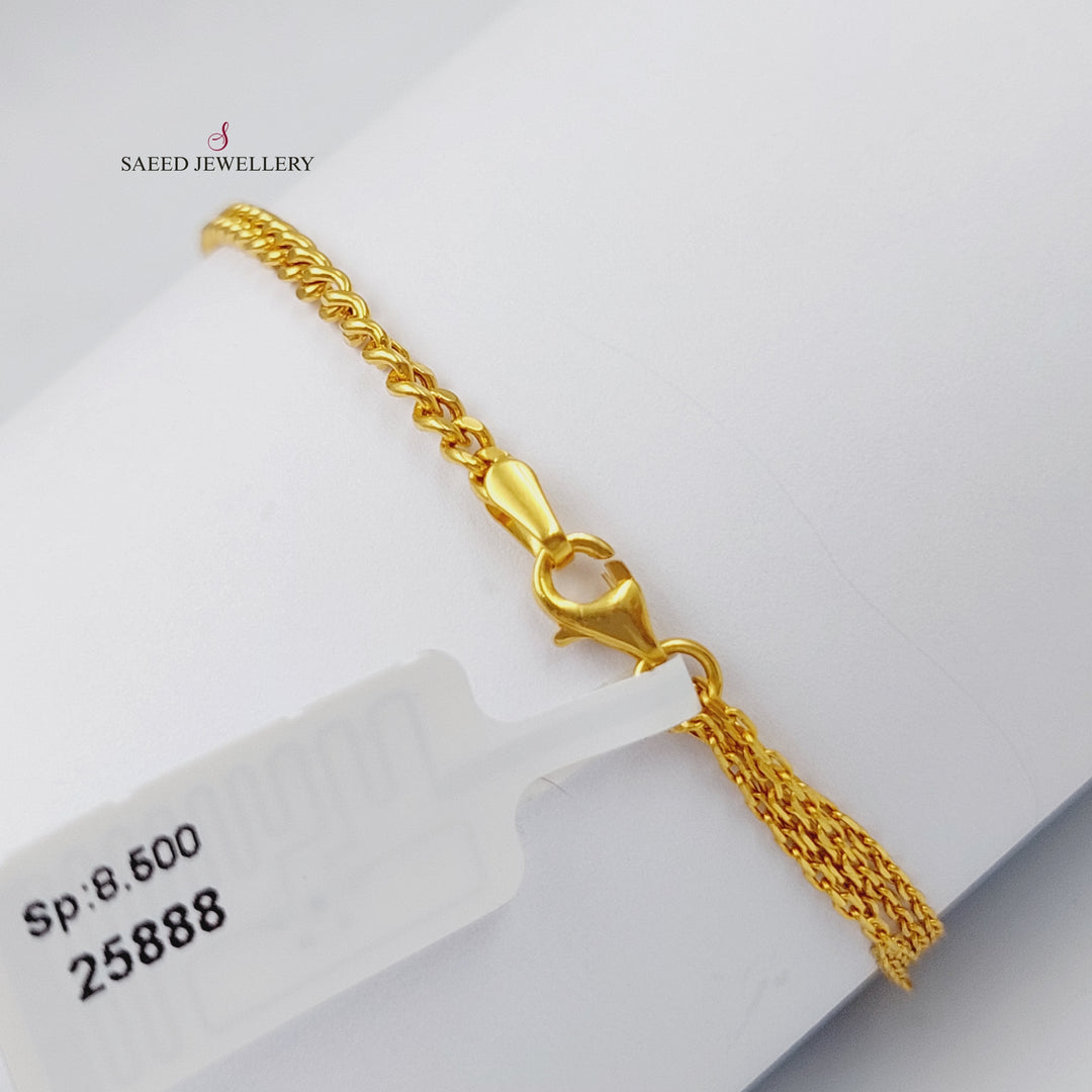 21K Gold Danadish Enamel Bracelet by Saeed Jewelry - Image 3