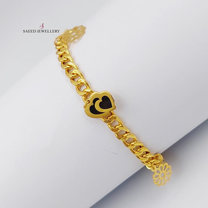 21K Gold Danadish Enamel Bracelet by Saeed Jewelry - Image 4