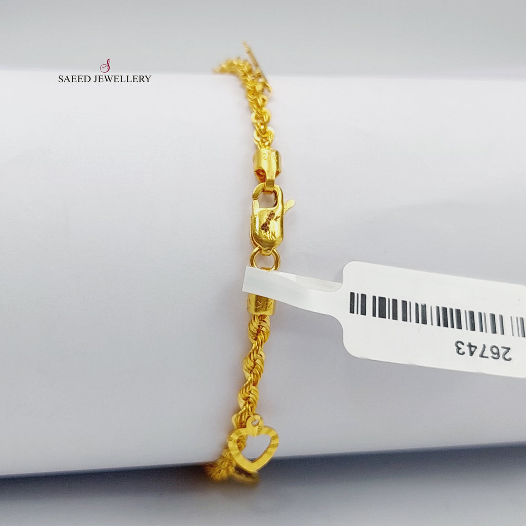 21K Gold Danadish Fancy Bracelet by Saeed Jewelry - Image 4