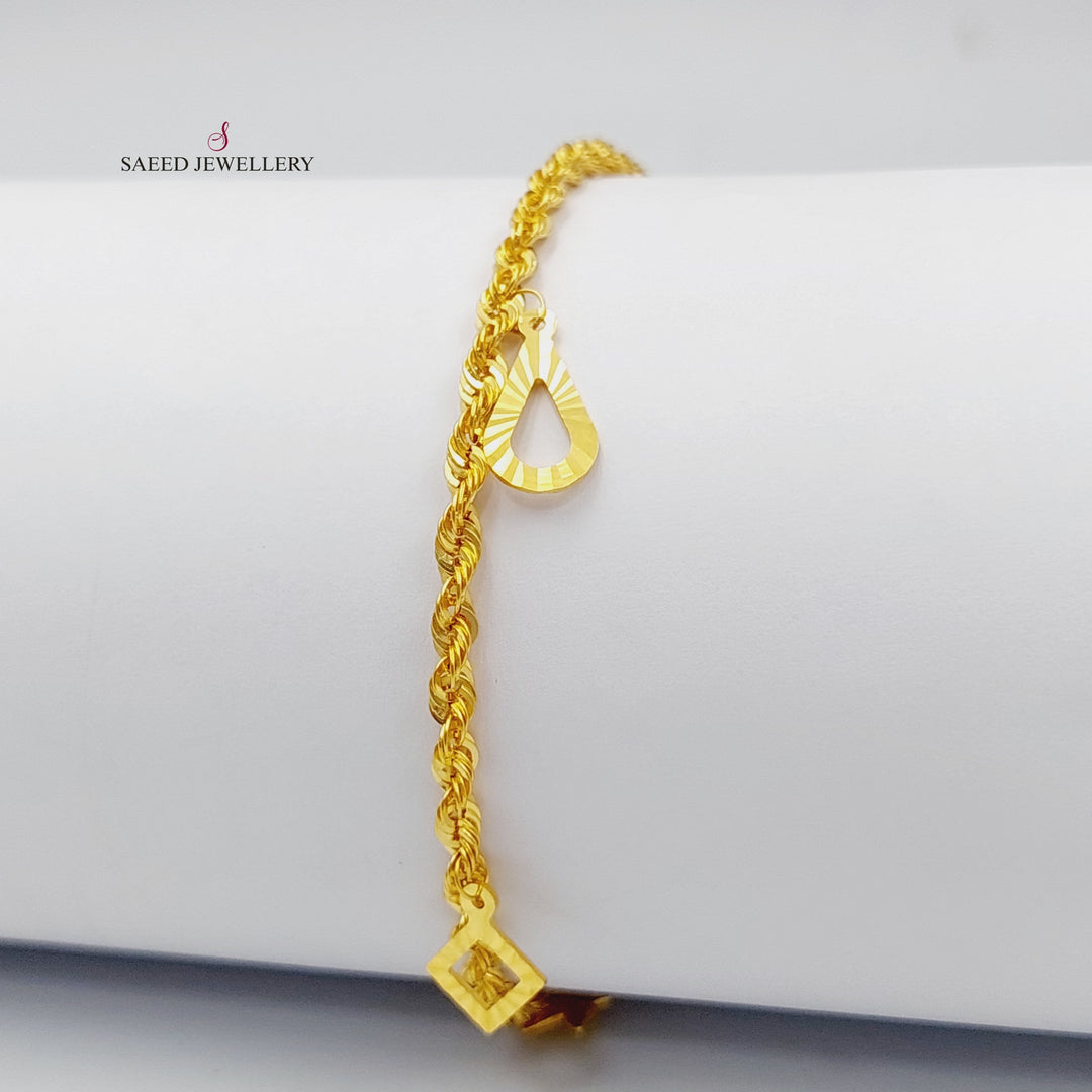 21K Gold Danadish Fancy Bracelet by Saeed Jewelry - Image 1