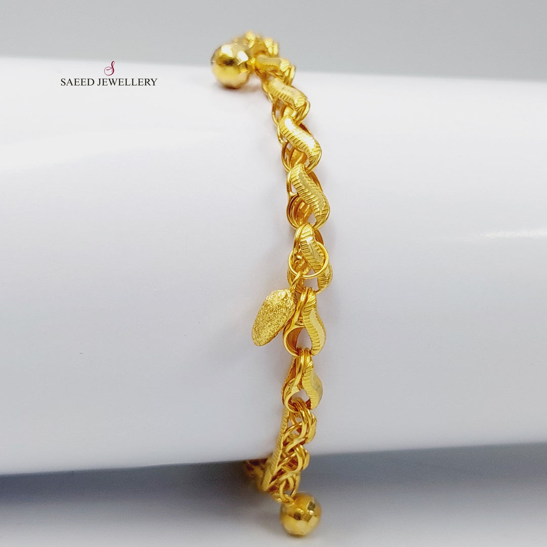 21K Gold Dandash Bracelet by Saeed Jewelry - Image 3