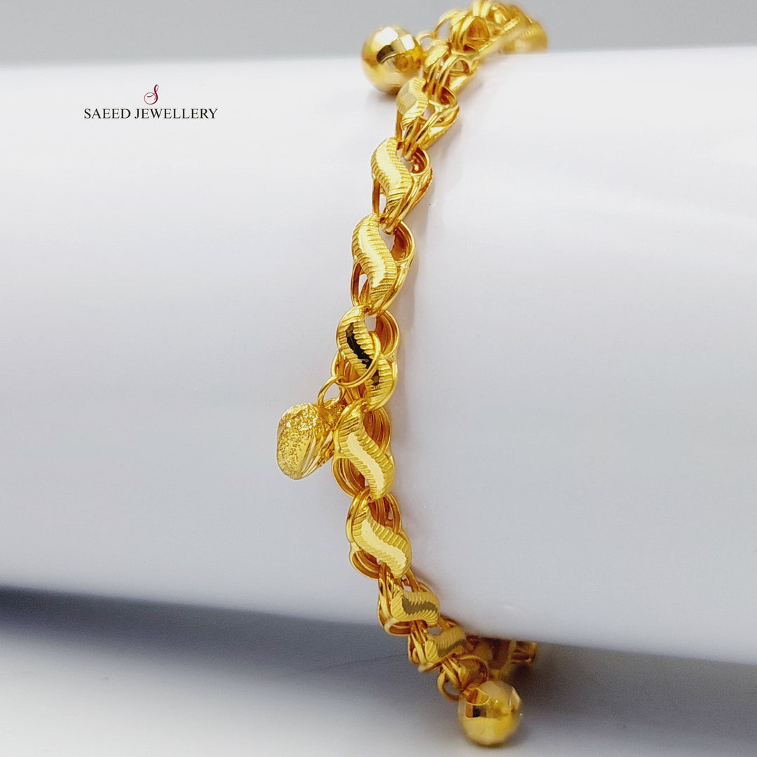 21K Dandash Bracelet Made of 21K Yellow Gold by Saeed Jewelry-27023