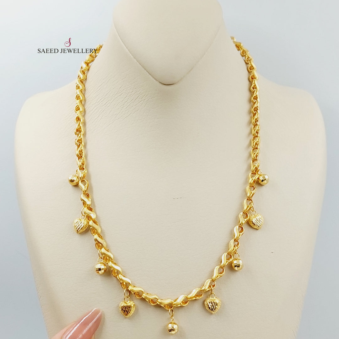 21K Gold Dandash Necklace by Saeed Jewelry - Image 2