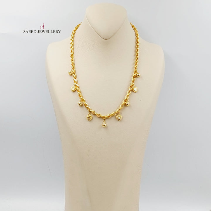 21K Gold Dandash Necklace by Saeed Jewelry - Image 4