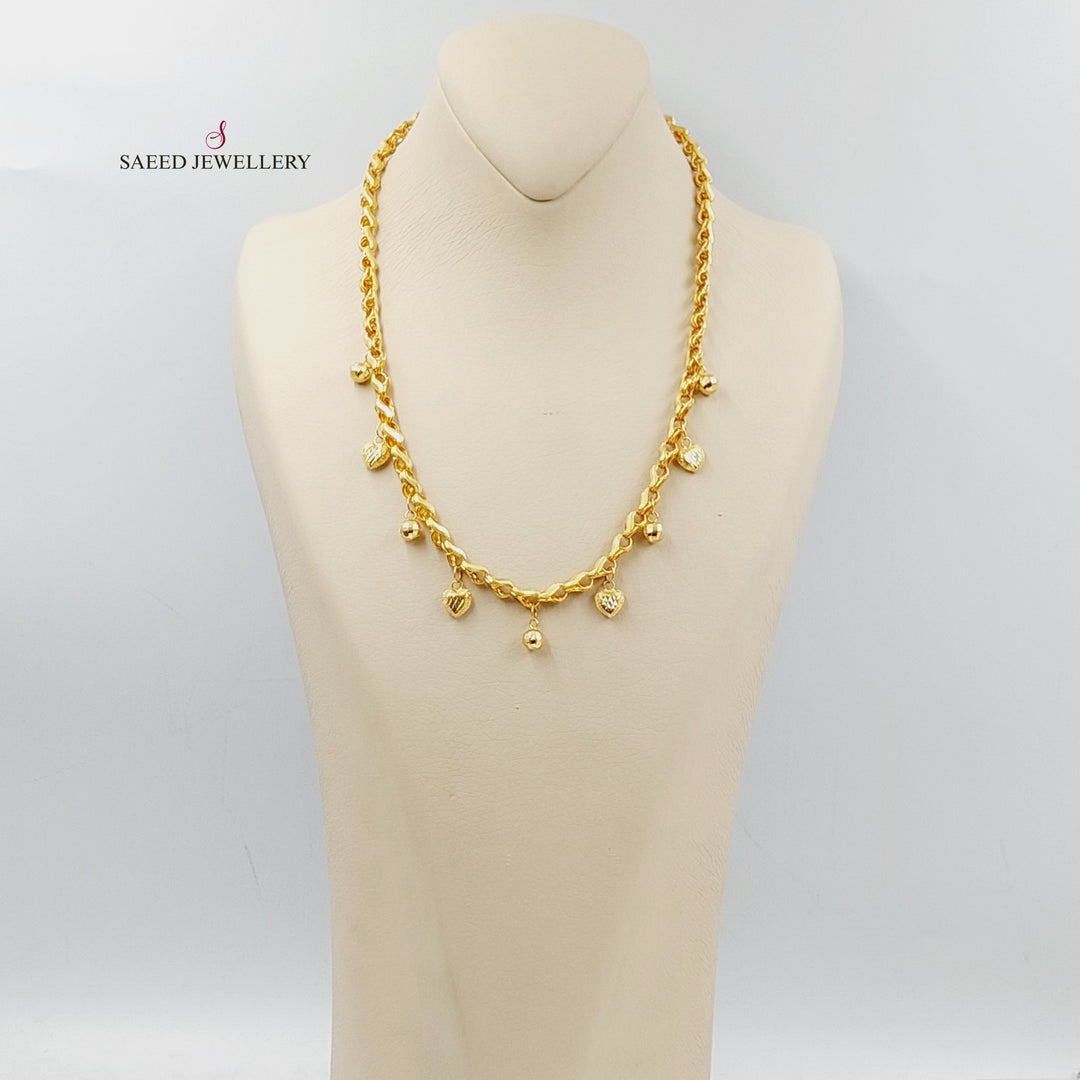 21K Gold Dandash Necklace by Saeed Jewelry - Image 9