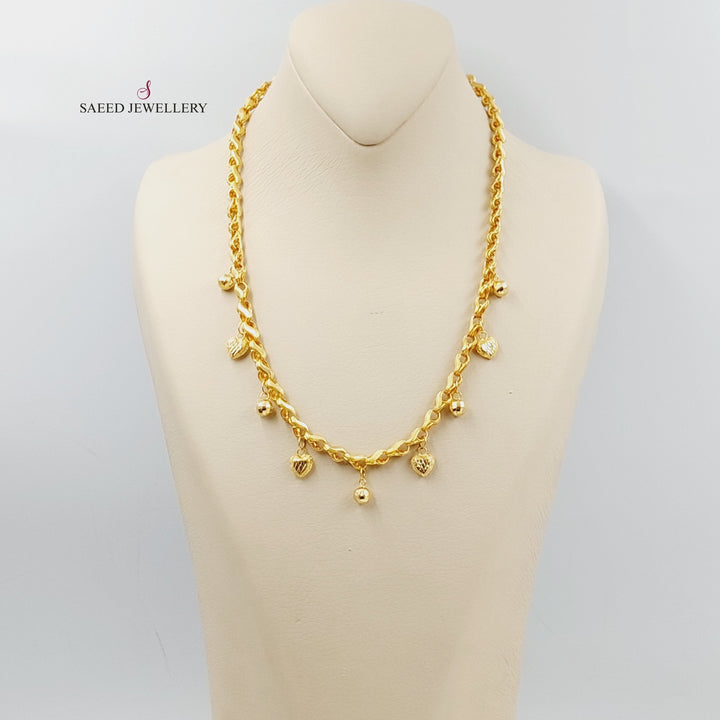 21K Gold Dandash Necklace by Saeed Jewelry - Image 5