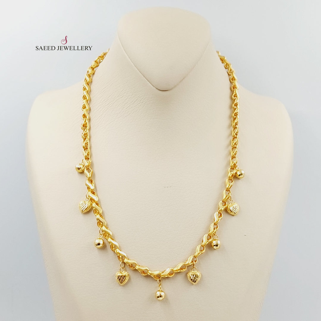 21K Dandash Necklace Made of 21K Yellow Gold by Saeed Jewelry-27118