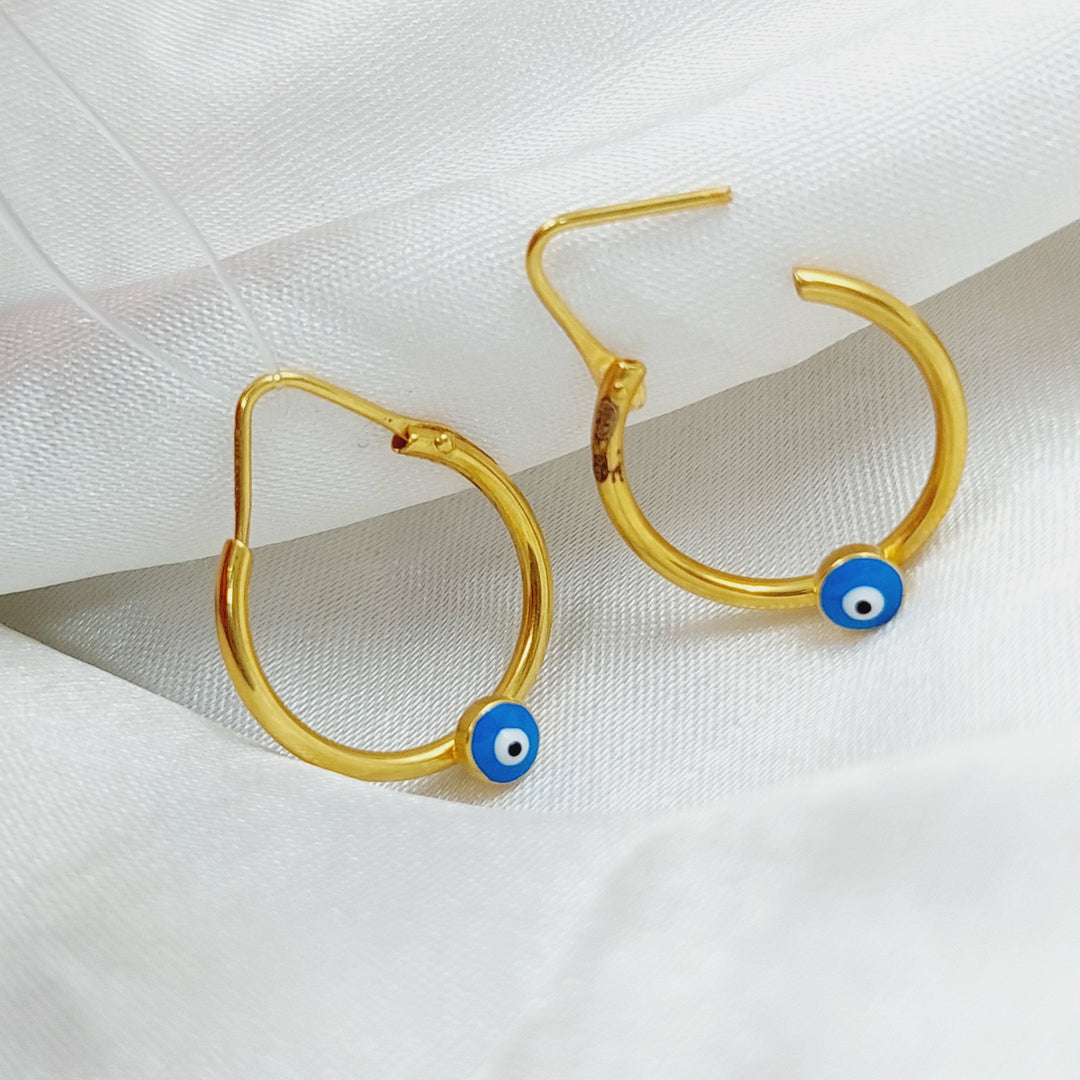 21K Gold Earrings Ain Zarqa by Saeed Jewelry - Image 5