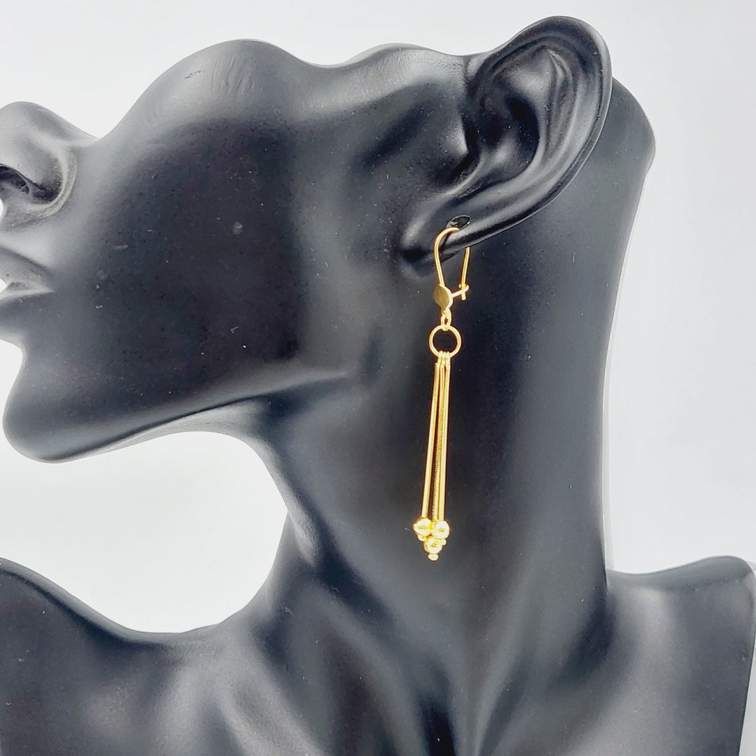 21K Gold Earrings Vansi by Saeed Jewelry - Image 2