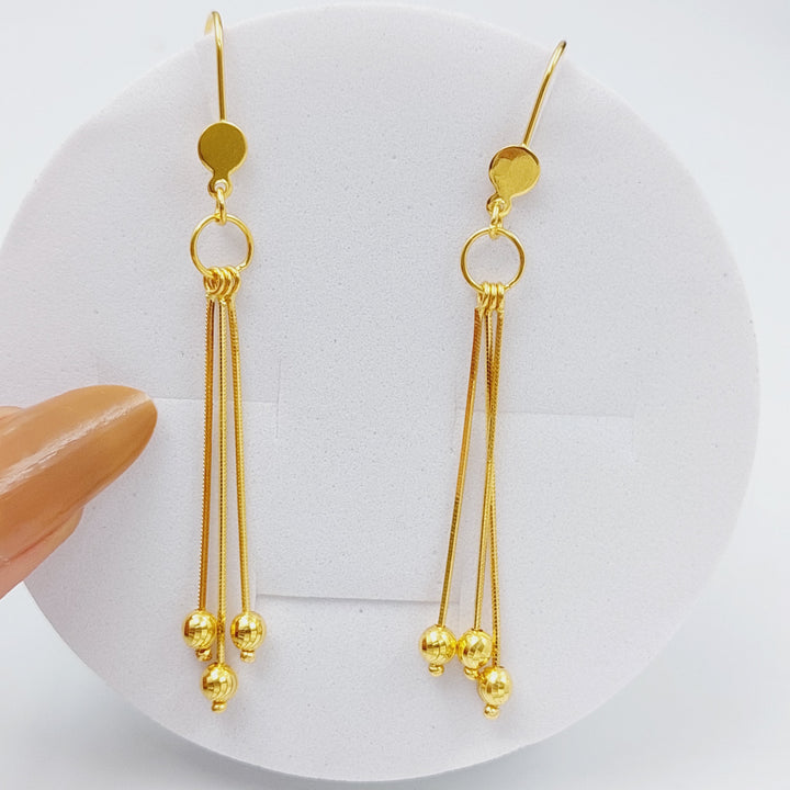 21K Gold Earrings Vansi by Saeed Jewelry - Image 1