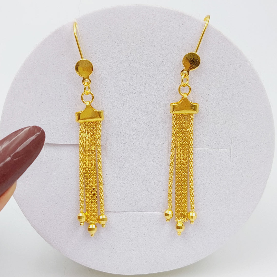 21K Gold Earrings Vansi by Saeed Jewelry - Image 1