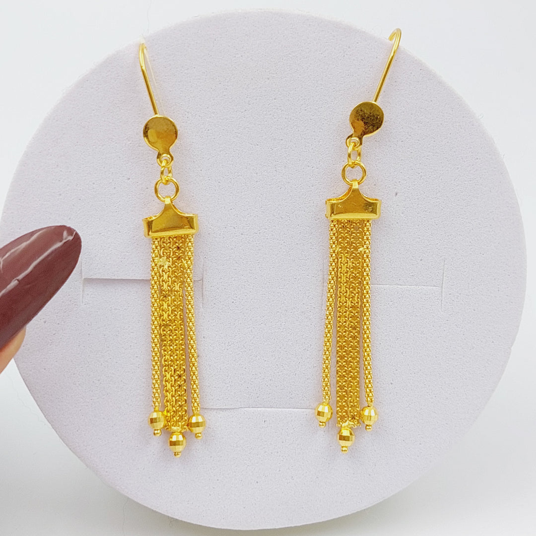 21K Gold Earrings Vansi by Saeed Jewelry - Image 1