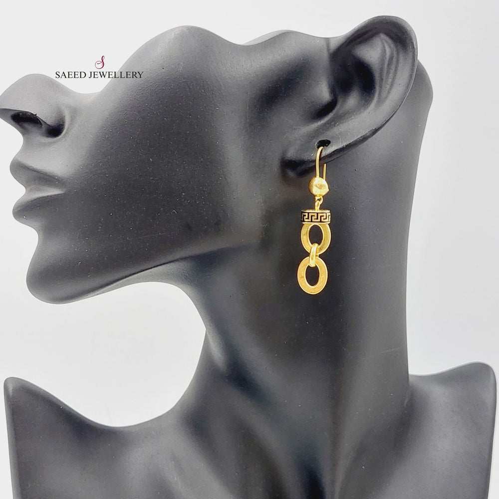 21K Gold Virna Earrings by Saeed Jewelry - Image 2