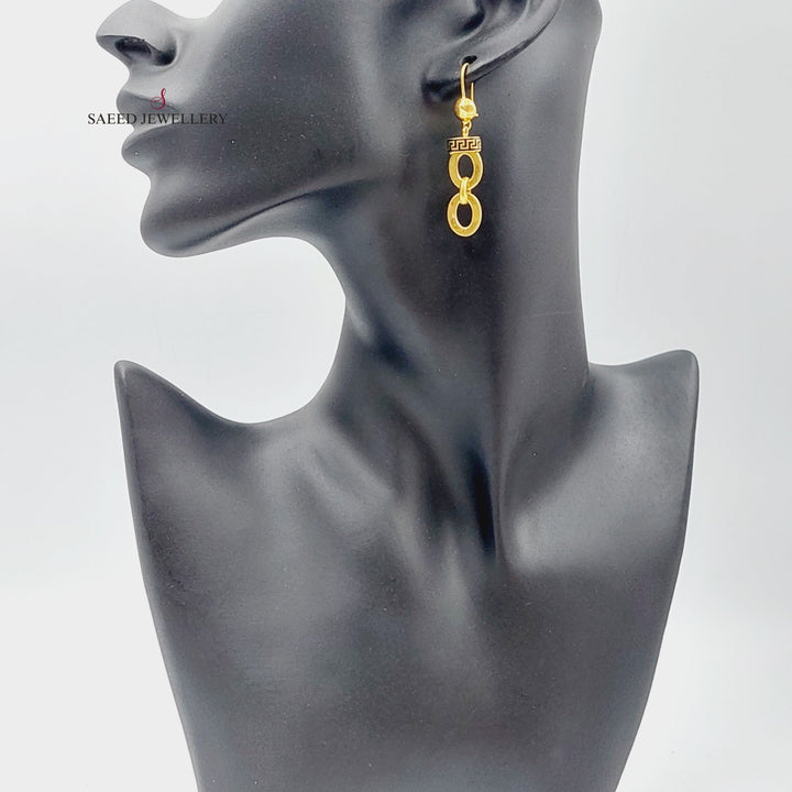 21K Gold Virna Earrings by Saeed Jewelry - Image 3