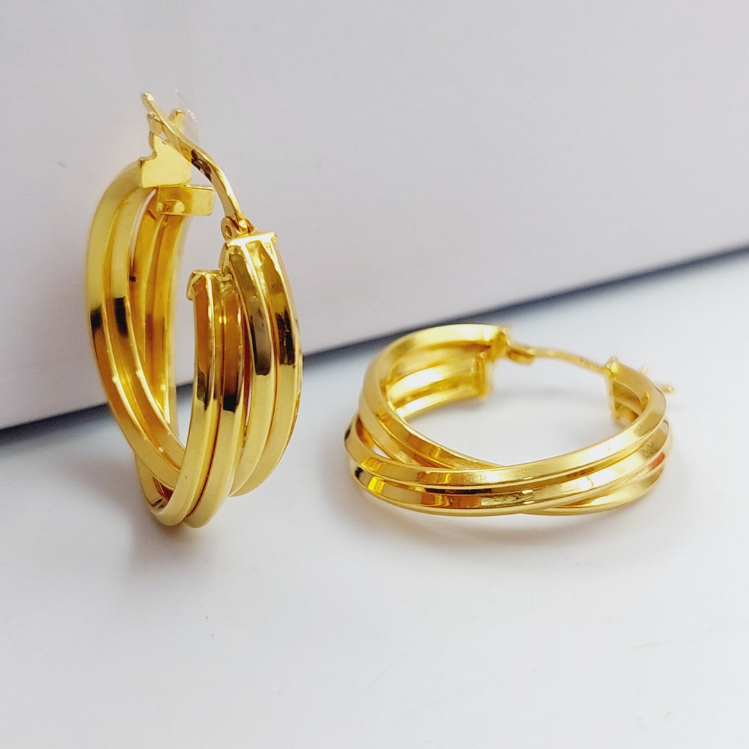 21K Gold Earrings X by Saeed Jewelry - Image 4