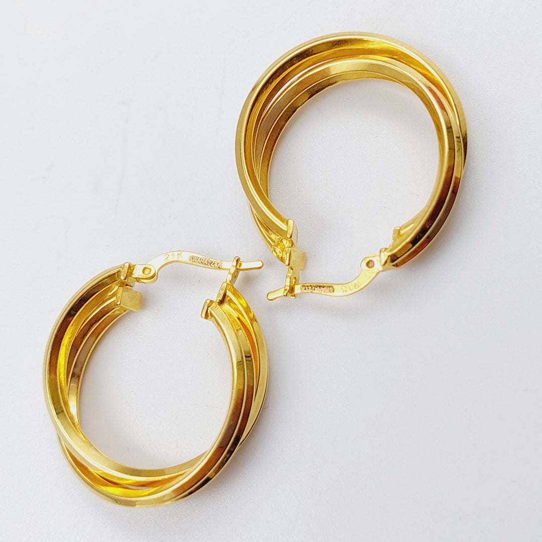 21K Gold Earrings X by Saeed Jewelry - Image 8